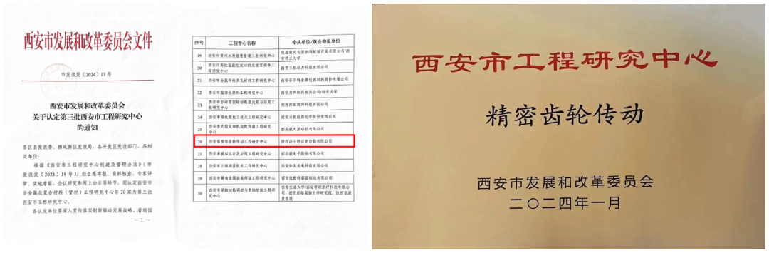 【沃克公司】公司喜獲西安市精密齒輪傳動(dòng)工程研究中心認(rèn)定